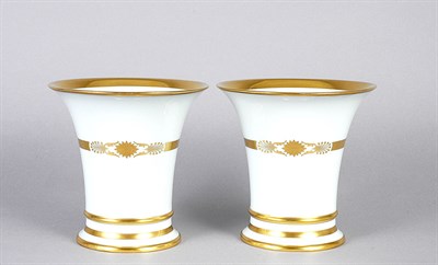 Lot 4021 - Pair of Herend Gilt Decorated Porcelain Vases...
