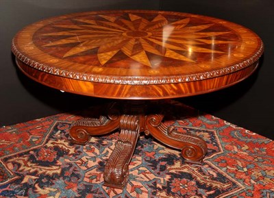 Lot 3468 - Regency Style Inlaid Mahogany Circular...