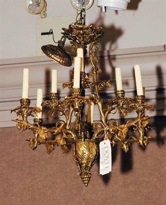 Lot 3515 - Rococo Style Gilt-Metal Eight-Light Chandelier