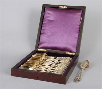 Lot 4033 - Set of Twelve Sterling Silver Spoons Total...