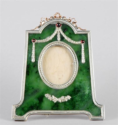 Lot 4035 - Faberge Style Silver and Simulated Jade...