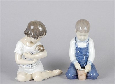 Lot 4041 - Royal Copenhagen Porcelain Figure of a Young...