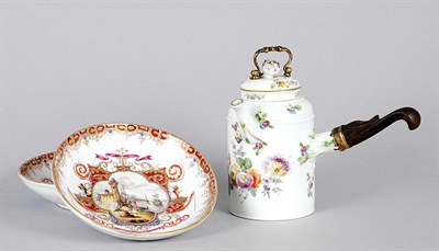 Lot 4052 - Meissen Porcelain Chocolate Pot; Together with...