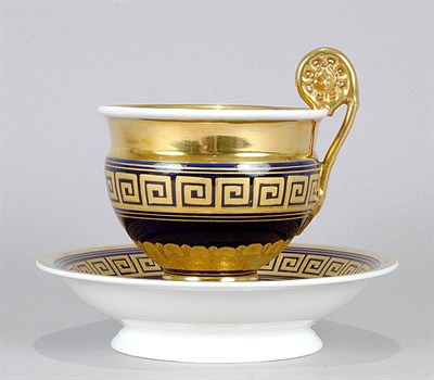 Lot 4141 - Continental Porcelain Breakfast Cup and Saucer
