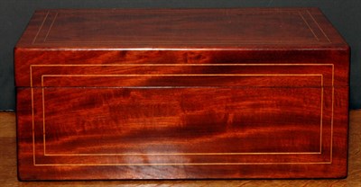 Lot 4059 - Inlaid Mahogany Box Height 5 inches, width 12...