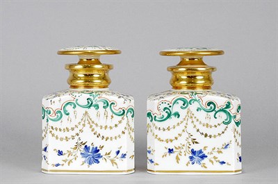 Lot 4063 - Pair of Continental Porcelain Tea Caddies...