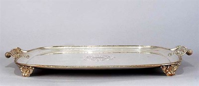 Lot 4082 - Silver Plated Two-Handled Serving Tray