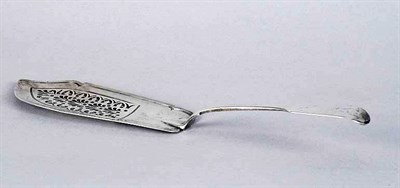 Lot 4095 - Victorian Silver Fish Slice Length 12 inches,...