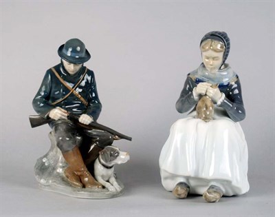 Lot 4108 - Two Royal Copenhagen Porcelain Figures Height...
