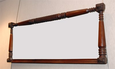 Lot 3172 - Victorian Style Walnut Overmantel Mirror...
