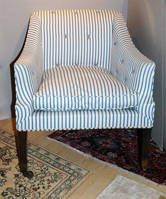 Lot 182 - Regency Blue and White Upholstered Mahogany...