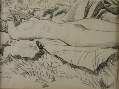 Lot 1301 - Maynard Dixon 1875-1946 NUDE SUNBATHING, #88...