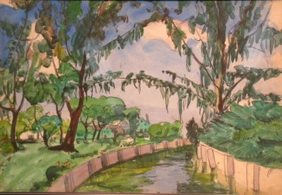Lot 1279 - Jane Peterson 1876-1965 SHADED CANAL, SOUTHERN...