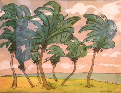 Lot 33 - Jane Peterson American, 1876-1965 PALM TREES,...