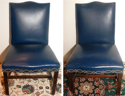 Lot 3637 - Set of Six Georgian Style Mahogany Dining Chairs