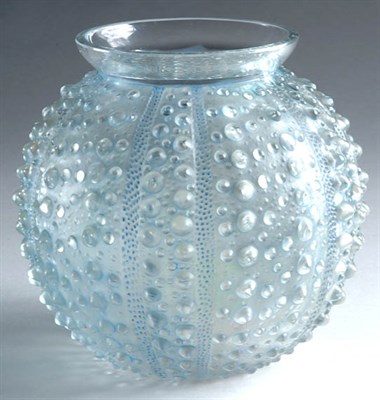 Lot 2649 - Lalique Molded Glass Oursin Vase Of globular...