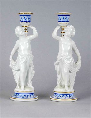 Lot 4126 - Pair of Continental Porcelain Figural...