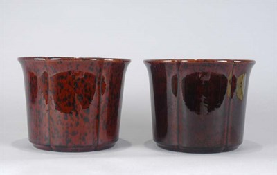 Lot 4131 - Pair of Pottery Cachepots Made for Tiffany &...