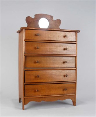 Lot 4134 - Mahogany Four-Drawer Miniature Chest with...
