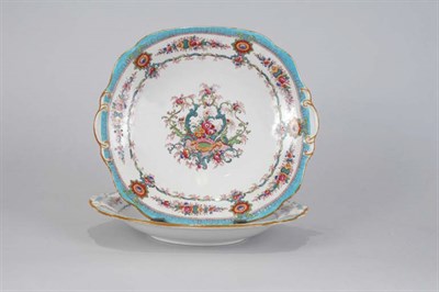 Lot 4135 - Pair of Cauldon Pottery Cake Plates