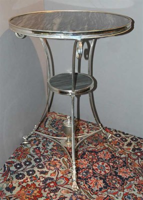Lot 595 - Louis XVI Style Silvered Metal Gueridon The...
