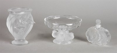 Lot 2647 - Group of Lalique Glass Articles In frosted and...