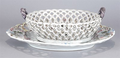 Lot 323 - Continental Faience Reticulated Basket 19th...