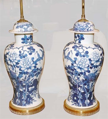 Lot 3530A - Pair of Chinese Blue and White Porcelain...