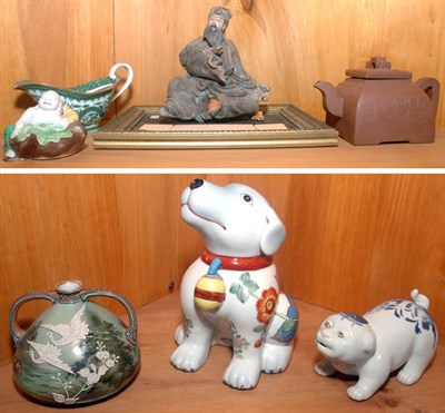 Lot 3504 - Group of Asian Pottery and Porcelain Articles...