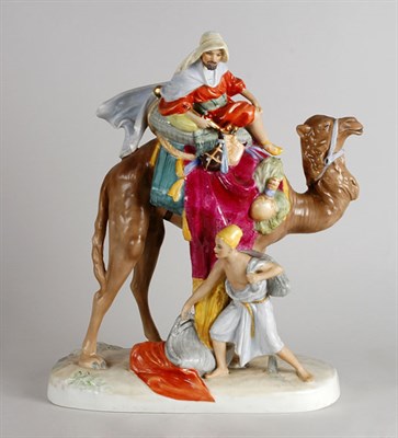 Lot 2371 - Royal Dux Porcelain Figural Group Of a camel,...