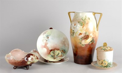 Lot 2395 - Group of Limoges Floral Decorated Porcelain...