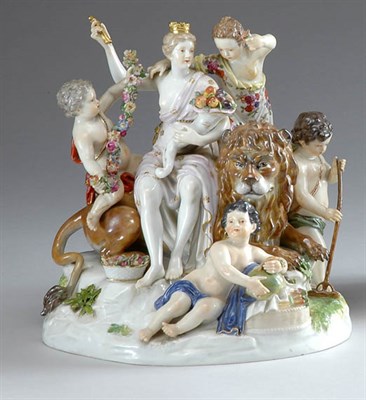 Lot 2101 - Meissen Porcelain Allegorical Figural Group Of...