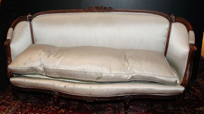 Lot 2739 - Louis XVI Style Carved Mahogany Upholstered...