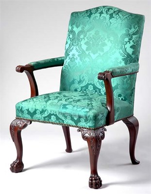 Lot 3608 - George II Style Mahogany Library Chair