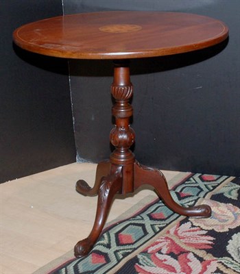 Lot 123 - Georgian Style Inlaid Mahogany Tilt-Top Table...