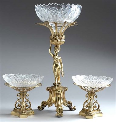 Lot 2379 - Victorian Style Gilt-Metal and Cut Glass...