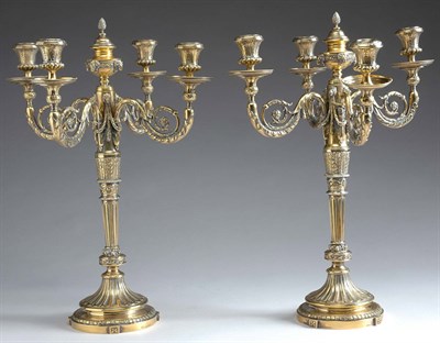 Lot 2269 - Pair of Neoclassical Style Gilt Silver...