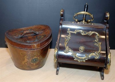 Lot 481 - Victorian Tole Coal Bin; Together with a...