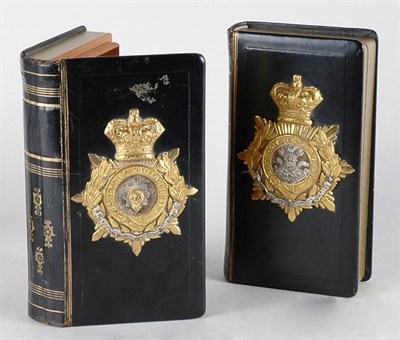 Lot 2173 - Two English Gilt-Metal Mounted Book-Form Boxes...