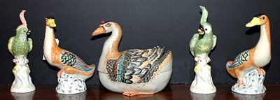 Lot 170 - Five Pottery Table Articles Including a...