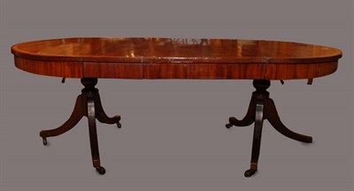 Lot 483 - Georgian Style Inlaid Mahogany Double-Pedestal...