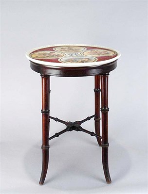 Lot 4139 - Vienna Porcelain Tray on Mahogany Stand...