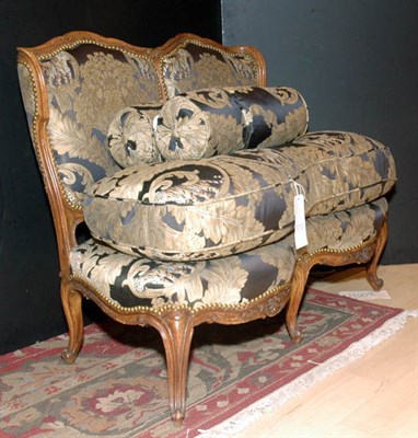 Lot 287 - Louis XV Style Beechwood Two-Seat Chaise 19th...