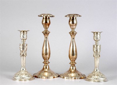 Lot 3417 - Pair of Fisher Sterling Silver Candlesticks;...