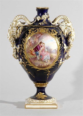 Lot 2172 - Sevres Style Two-Handled Porcelain Vase Of...