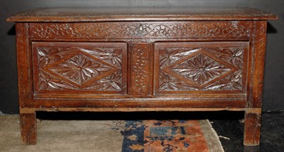 Lot 151 - Jacobean Style Oak Chest Height 22 inches,...