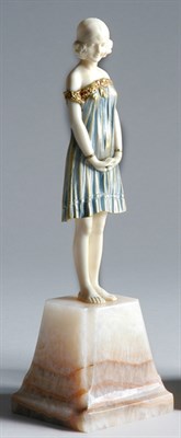 Lot 2213 - Cold Painted Bronze and Ivory Figure After a...