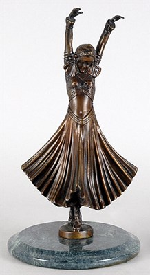 Lot 2218 - Art Deco Style Bronze Figure Modeled as an...