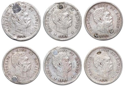 Lot 2661 - 1883, Hawaii, Approximately Seventy-Nine Coins
