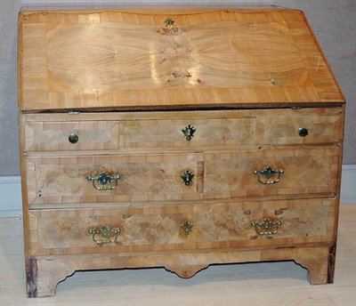 Lot 564 - Continental Rococo Style Walnut Slant Front...